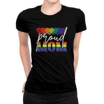Proud Mom Mothers Day Gift Lgbtq Rainbow Flag Gay Pride Lgbt Women T-shirt | Mazezy