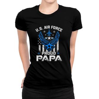 Proud Papa Us Air Force American Flag - Usaf Women T-shirt | Mazezy