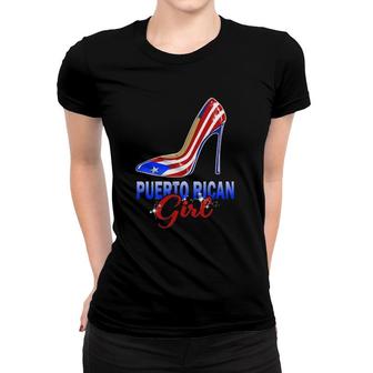 Puerto Rican Flag High Heels Girl Puerto Rico Women T-shirt | Mazezy CA