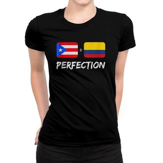Puerto Rican Plus Colombian Perfection Heritage Women T-shirt | Mazezy AU