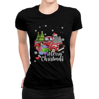 Puli Riding Red Truck Xmas Merry Christmas Women T-shirt | Mazezy