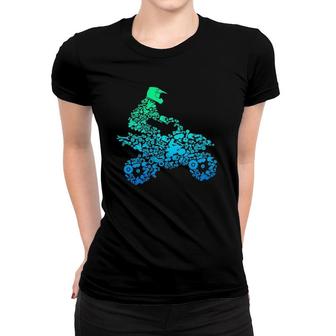 Quad Biker Atv 4 Wheeler Funny Quad Gift For Men And Boys Premium Women T-shirt | Mazezy