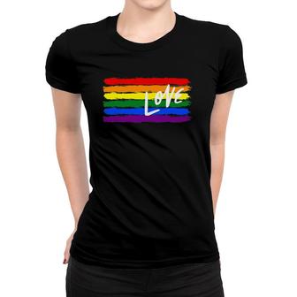 Rainbow Love Lgbtq Gay Pride Pride Month Love Wins Women T-shirt | Mazezy