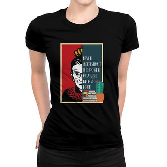 Rbg Never Underestimate The Power Of A Girl With A Book Women T-shirt | Mazezy