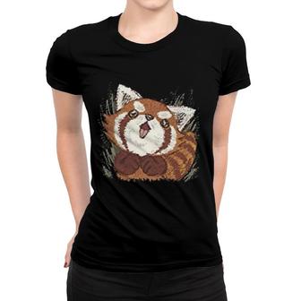 Red Panda Cartoon Cute Animal Graphic Women T-shirt | Mazezy
