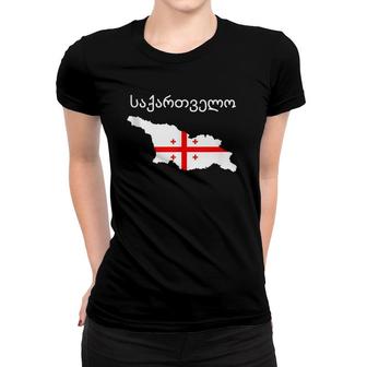 Republic Of Georgia Flag Georgian Roots Gift Women T-shirt | Mazezy