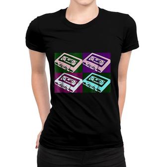 Retro 80s Music Cassette Tapes Women T-shirt | Mazezy