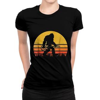 Retro Bigfoot Guitar Women T-shirt | Mazezy