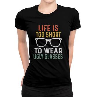 Retro Gifts For Optometrists Optometry Funny Ugly Glasses Women T-shirt | Mazezy