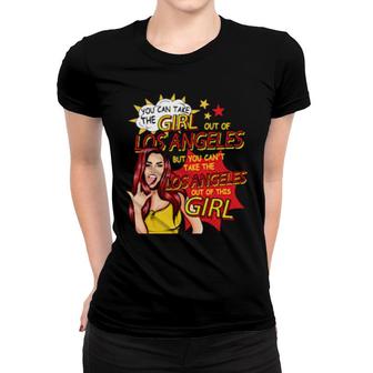 Retro Girl From Los Angeles Comic Style Los Angeles Girl Women T-shirt | Mazezy