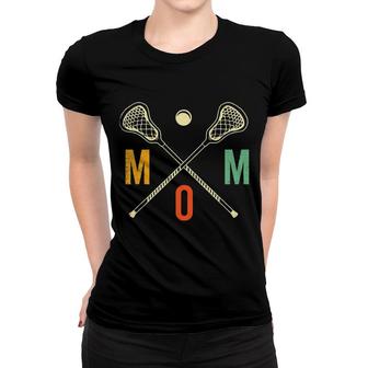Retro Lacrosse Mom Lax Mom Lax Player Team Sports Lover Cute Women T-shirt | Mazezy