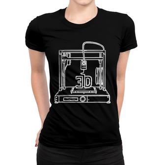 Retro Print 3D Printing 3Dprinter Enthusiasts Women T-shirt | Mazezy