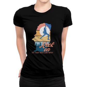 Retro Vintage Rock Climbing Lover Gift Women T-shirt | Mazezy