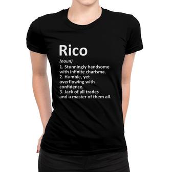 Rico Definition Personalized Name Funny Birthday Gift Idea Women T-shirt | Mazezy