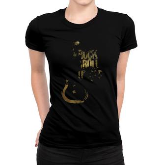 Rock And Roll Uncle Guitar Silhouette Women T-shirt | Mazezy