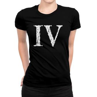 Roman Numeral 4 Iv Print Four Women T-shirt | Mazezy