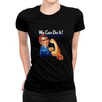 Rosie The Riveter Poster We Can Do It Feminist Retro Women T-shirt | Mazezy