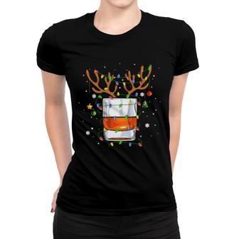 Rum Reindeer Christmas Drinking Matching Family Women T-shirt | Mazezy