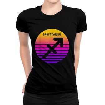 Sagittarius Vintage Sunset Retro Sagittarius Birthday Women T-shirt - Thegiftio UK