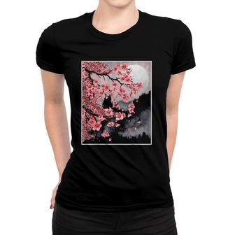 Sakura Japanese Cherry Blossom Japanese Tree Women T-shirt | Mazezy
