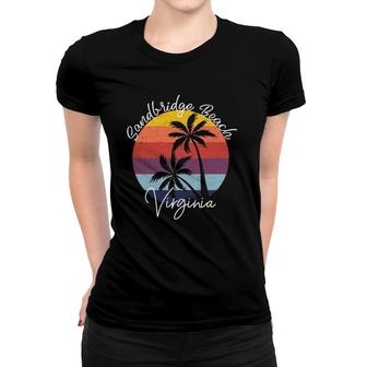 Sandbridge Beach Virginia Vintage 1960'S Beach Surfer Gift Women T-shirt | Mazezy