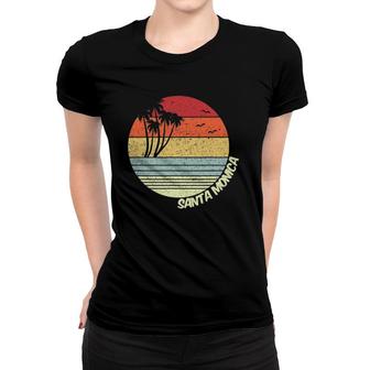 Santa Monica California Beach Vacation Souvenir Women T-shirt | Mazezy