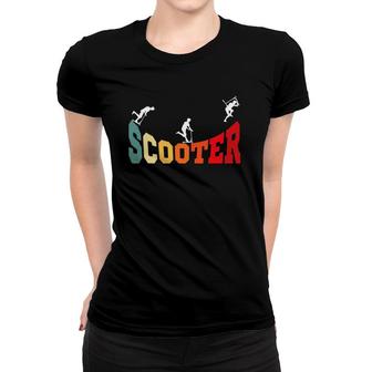 Scooter Stunt Retro Style Scooter Gift Idea For Boys Kids Women T-shirt | Mazezy