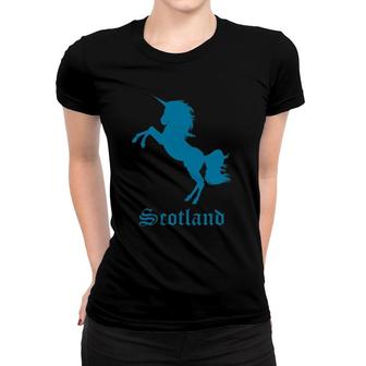 Scotland Unicorn Silhouette National Symbol Scottish Gifts Women T-shirt | Mazezy