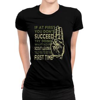 Scout Leader Camping Boy Hiking Scouting Funny Outdoors Women T-shirt | Mazezy