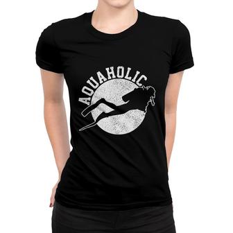 Scuba Diving Aquaholic Funny Scuba Diver Gift Women T-shirt - Thegiftio UK