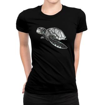 Sea Turtle Sea Animals Ocean Turtles Colorful Design Women T-shirt | Mazezy