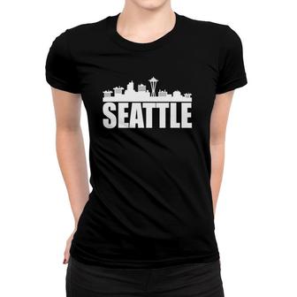 Seattle Skyline Washington Seattle City Gift Women T-shirt | Mazezy