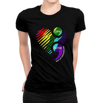 Semicolon Mental Health Awareness Women T-shirt | Mazezy