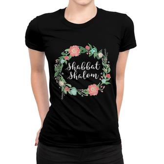Shabbat Shalom Hebrew Jewish Sabbath Women T-shirt - Thegiftio UK