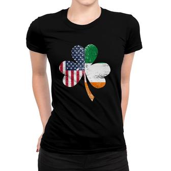 Shamrock Usa Flag Irish Ireland Women T-shirt - Thegiftio UK