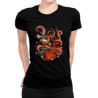 Shark Octopus Ocean Animal Lover Gift Women T-shirt | Mazezy