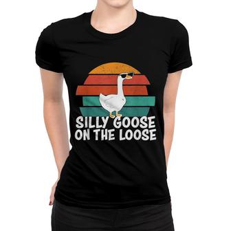 Silly Goose On The Loose Vintage Tee Women T-shirt | Mazezy