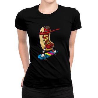 Skateboard Skater Gifs For Men Skateboarding Hot Dog Women T-shirt | Mazezy