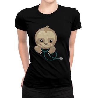 Sloth Lover Nurse Doctor Medical Pediatric Rn Gifts Women T-shirt | Mazezy