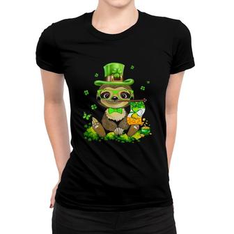 Sloth Lucky Flag Sloth Lovers Women T-shirt | Mazezy