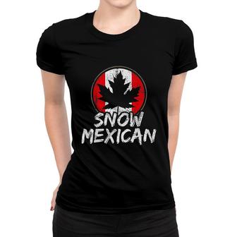 Snow Mexican Canada Maple Leaf Women T-shirt | Mazezy