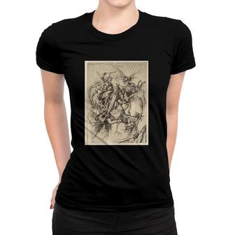 St Anthony On The Back Premium Material Long & Slim Tm Fit Premium Women T-shirt | Mazezy
