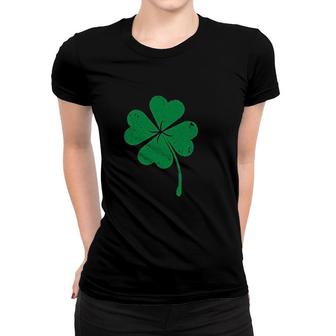 St Patricks Day Four Leaf Clover Saint Patrick Irish Women T-shirt | Mazezy