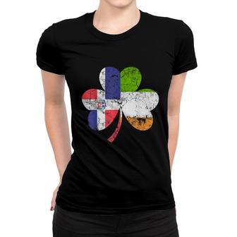 St Patricks Day Irish Dominican Flag Ireland Shamrock Women T-shirt | Mazezy