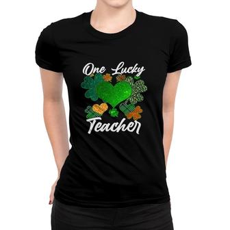 St Patrick's Day One Lucky Teacher Women T-shirt | Mazezy
