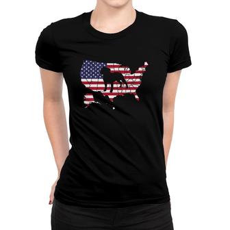 Staffordshire Bull Terrier American Flag Usa Patriotic Gifts Women T-shirt | Mazezy
