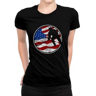 Street Hockey American Flag - Vintage Street Hockey Women T-shirt | Mazezy