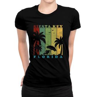 Summer Vacation Vintage Retro Florida Siesta Key Beach Women T-shirt | Mazezy