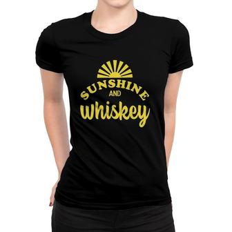 Sunshine And Whiskey Fun Summer Tee Women T-shirt | Mazezy