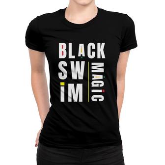 Swim Mom Of Black Swimmer African American Swimming Women T-shirt | Mazezy
